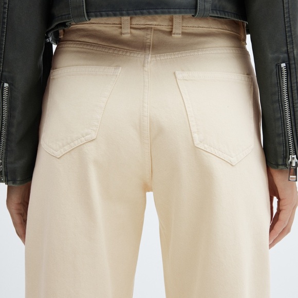 Mango High Waist Slouchy Pants - Ecru - Picture 5 of 8